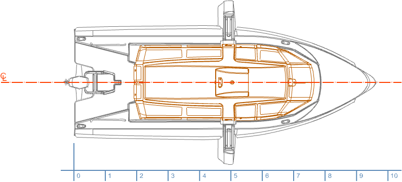 Hull — top view